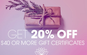 20% OFF Gift Online Yoga Download Gift Certificates